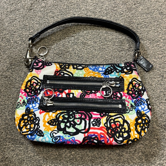 Coach Handbags - Rare Coach Graffiti Flowers Poppy Shoulder Bag